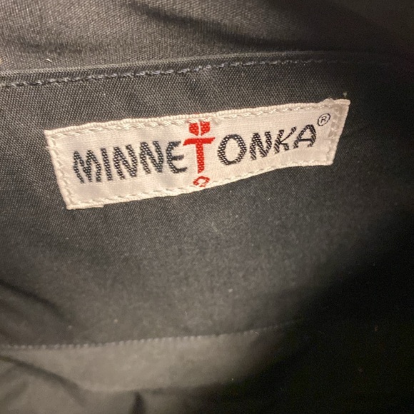 MINNETONKA Baja Western Jacquard Boho chic Suede Fringe Crossbody Bag - Picture 5 of 8